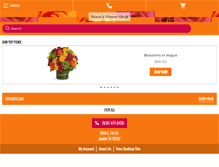 Tablet Screenshot of dianasflowershop.com